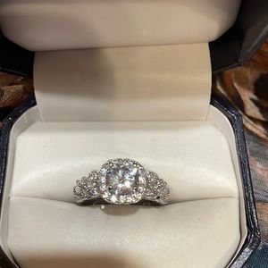 Engagement ring sterling silver